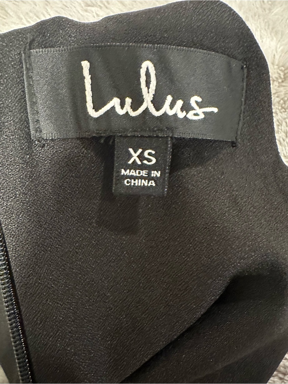 NWT Lulus Black Scalloped High Neck Mini Dress XS - Picture 10 of 10